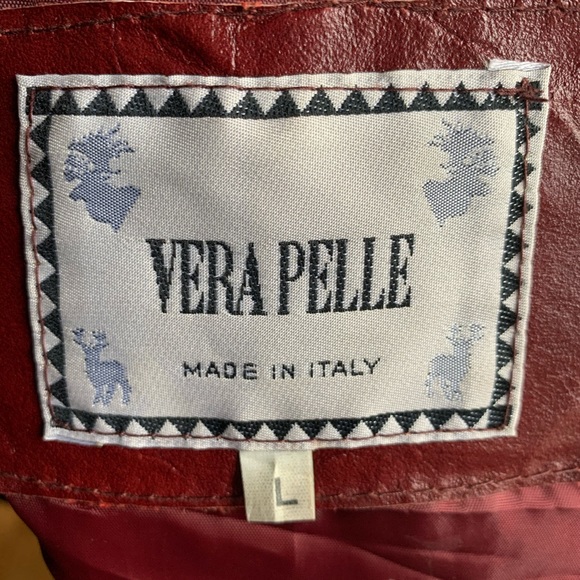 Authentic Vera Pelle burgundy jacket size L - Picture 13 of 14